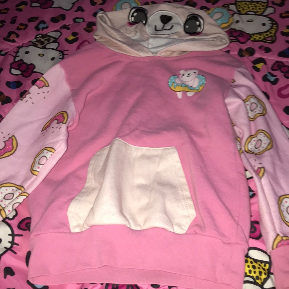 Pink Bear Hoodie for Kids
